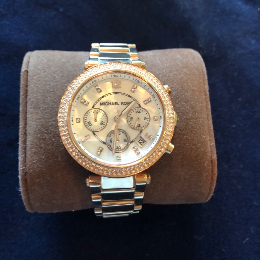 Parker Rose Gold-Tone Blush Acetate Watch